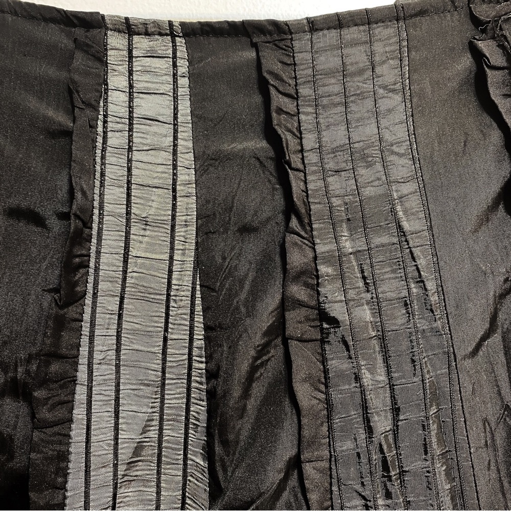 SeVilla Canada Black Gray Goth Punk Pleated Skirt 8 - Picture 4 of 7